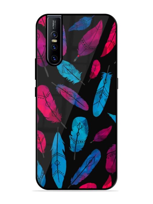 Feather Art Glossy Metal Phone Cover for Vivo V15 Pro Zapvi