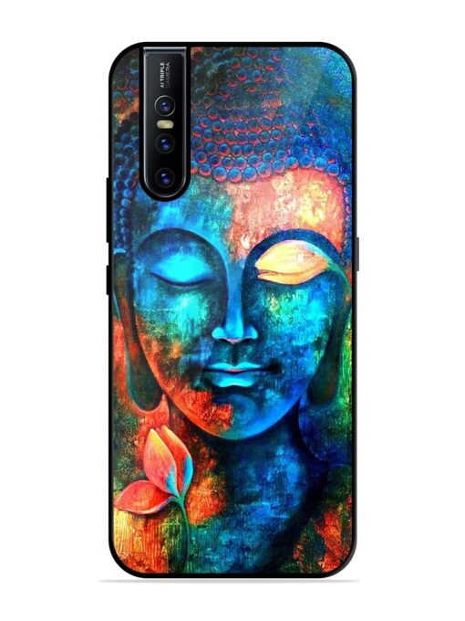 Buddha Painting Glossy Metal Phone Cover for Vivo V15 Pro Zapvi