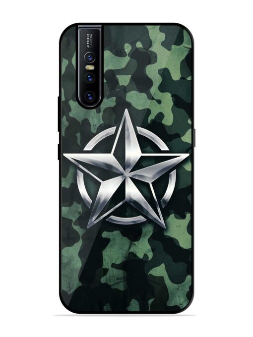 Indian Army Star Design Glossy Metal Phone Cover for Vivo V15 Pro Zapvi