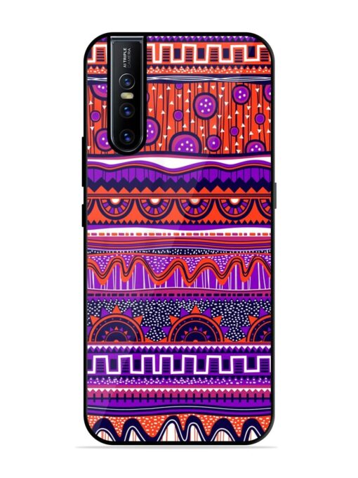 Ethnic Seamless Pattern Glossy Metal TPU Phone Cover for Vivo V15 Pro Zapvi