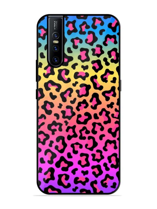 Neon Rainbow Colored Glossy Metal Phone Cover for Vivo V15 Pro Zapvi