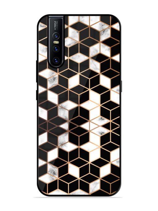 Vector Marble Texture Glossy Metal Phone Cover for Vivo V15 Pro Zapvi