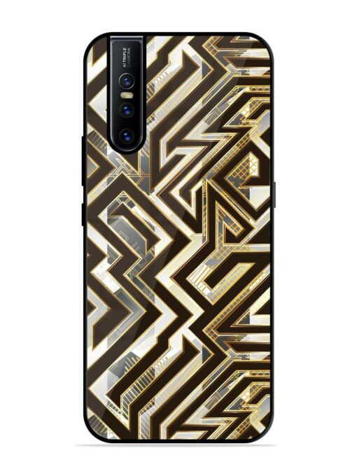 Technology Geometric Seamless Glossy Metal Phone Cover for Vivo V15 Pro Zapvi