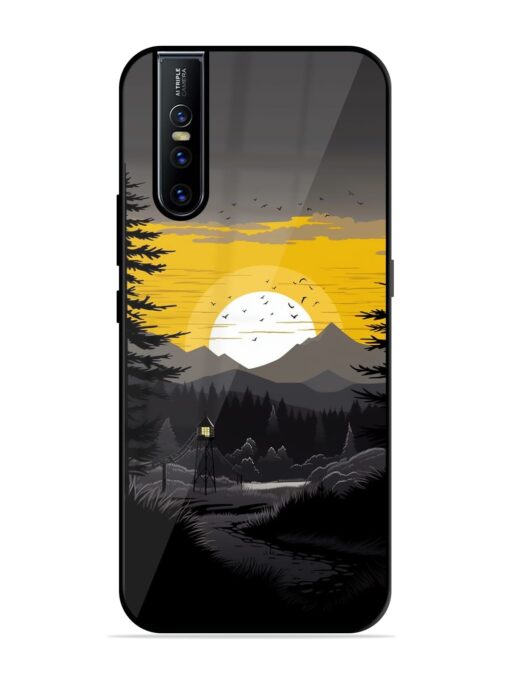 Sunset Vector Glossy Metal Phone Cover for Vivo V15 Pro Zapvi