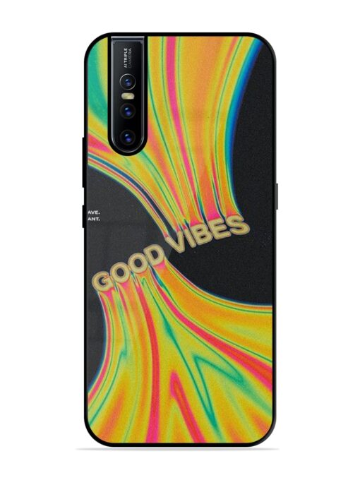 Good Vibes Glossy Metal Phone Cover for Vivo V15 Pro Zapvi