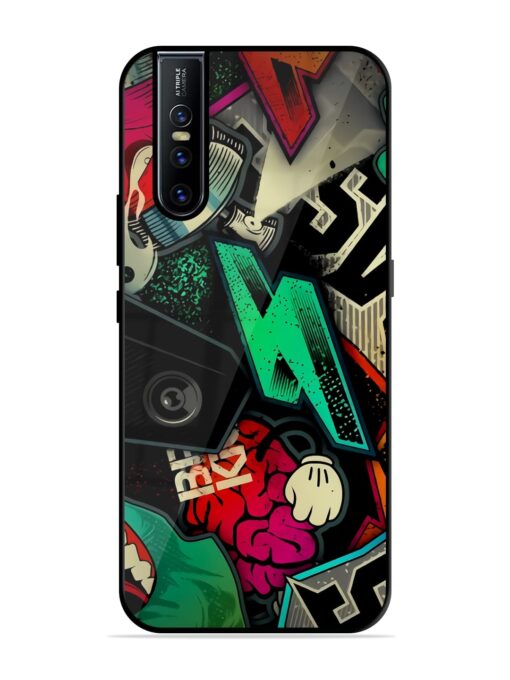 Graffiti Art Glossy Metal Phone Cover for Vivo V15 Pro Zapvi