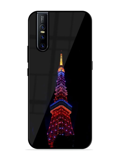 Eiffel Tower Night View Glossy Metal Phone Cover for Vivo V15 Pro Zapvi