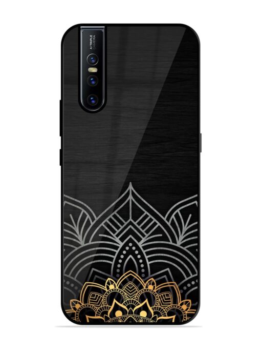 Decorative Golden Pattern Glossy Metal Phone Cover for Vivo V15 Pro Zapvi