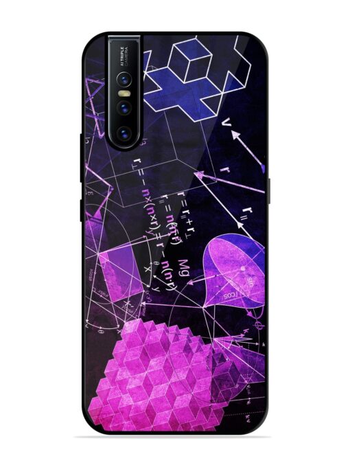 Math Physics Formula Art Glossy Metal Phone Cover for Vivo V15 Pro Zapvi