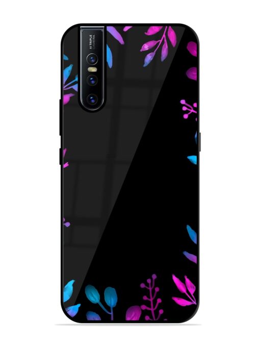 Flower Pattern Watercolor Glossy Metal Phone Cover for Vivo V15 Pro Zapvi