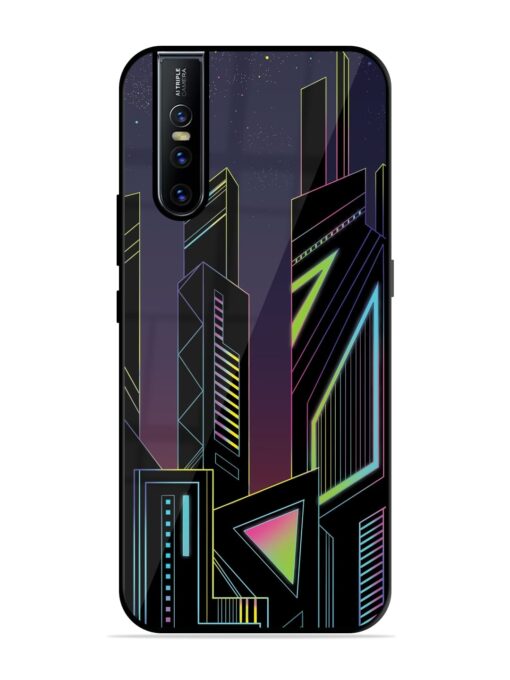 Neon Dreamscape Glossy Metal Phone Cover for Vivo V15 Pro Zapvi