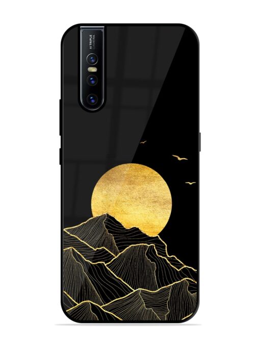 Golden Sunrise Glossy Metal Phone Cover for Vivo V15 Pro Zapvi