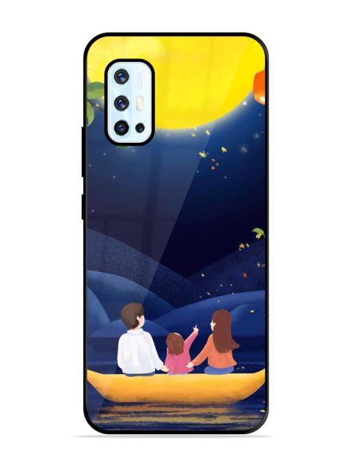 Happy Family And Beautiful View Glossy Metal Phone Cover for Vivo V17 Zapvi