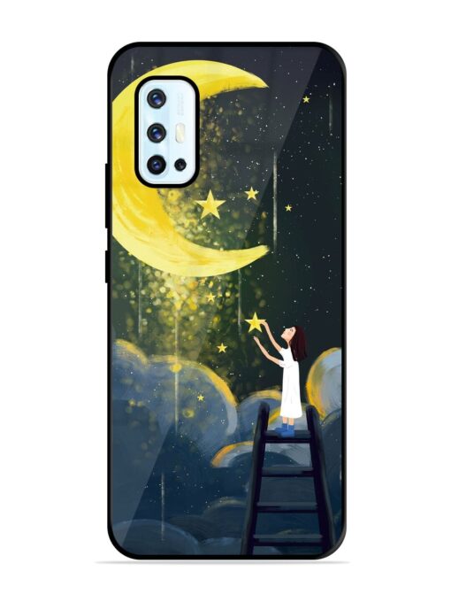 Moonlight Healing Night Illustration Glossy Metal TPU Phone Cover for Vivo V17 Zapvi