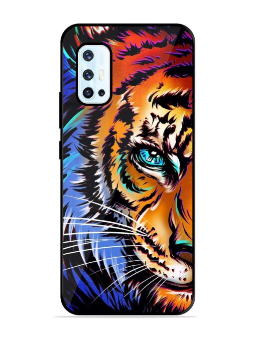 Colorful Lion Art Glossy Metal Phone Cover for Vivo V17 Zapvi