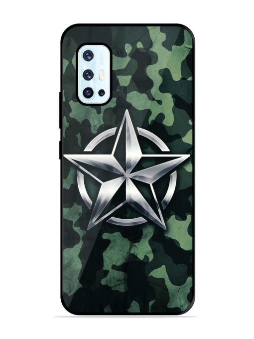 Indian Army Star Design Glossy Metal Phone Cover for Vivo V17 Zapvi