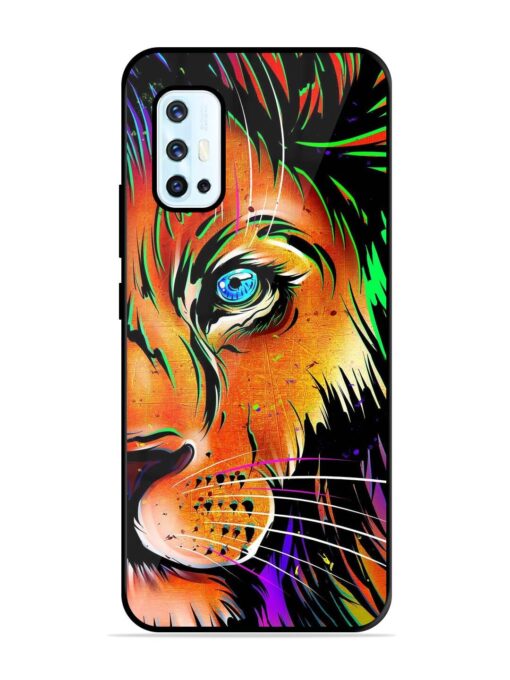 Colorful Lion Design Glossy Metal TPU Phone Cover for Vivo V17 Zapvi