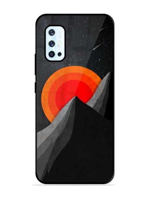 Black Mountain Glossy Metal Phone Cover for Vivo V17 Zapvi