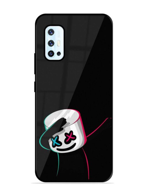 Black Marshmallow Glossy Metal Phone Cover for Vivo V17 Zapvi