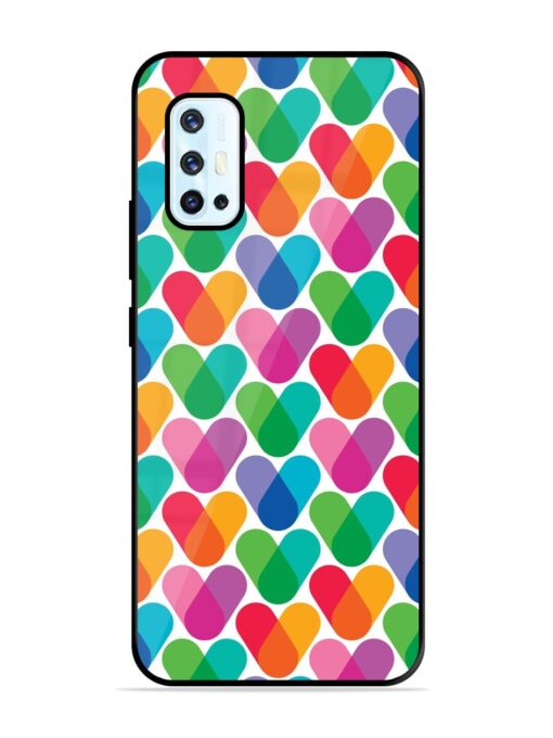 Overlapping Colors Colorful Glossy Metal TPU Phone Cover for Vivo V17 Zapvi