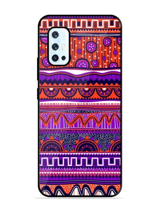 Ethnic Seamless Pattern Glossy Metal TPU Phone Cover for Vivo V17 Zapvi