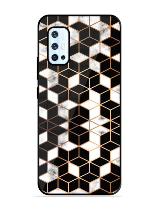 Vector Marble Texture Glossy Metal Phone Cover for Vivo V17 Zapvi