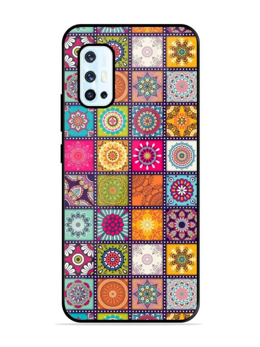 Seamless Pattern Vintage Glossy Metal Phone Cover for Vivo V17 Zapvi