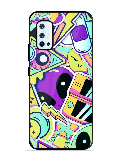 Scratch Art Glossy Metal Phone Cover for Vivo V17 Zapvi