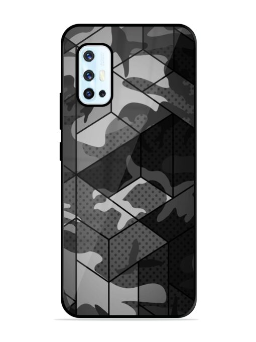 Hexagonal Pattern Glossy Metal Phone Cover for Vivo V17 Zapvi