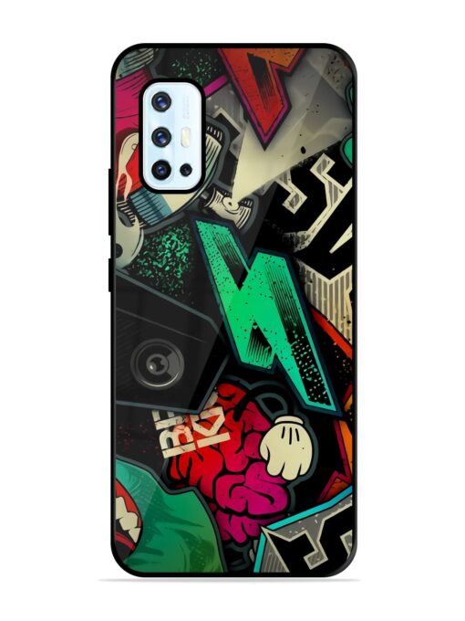 Graffiti Art Glossy Metal Phone Cover for Vivo V17 Zapvi