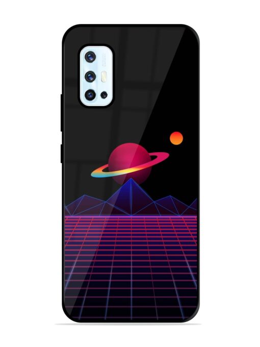 Wave Aesthetic Glossy Metal Phone Cover for Vivo V17 Zapvi