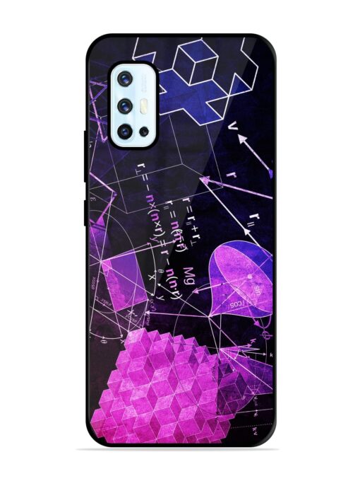 Math Physics Formula Art Glossy Metal Phone Cover for Vivo V17 Zapvi