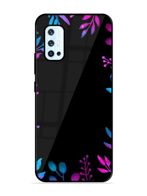 Flower Pattern Watercolor Glossy Metal Phone Cover for Vivo V17 Zapvi