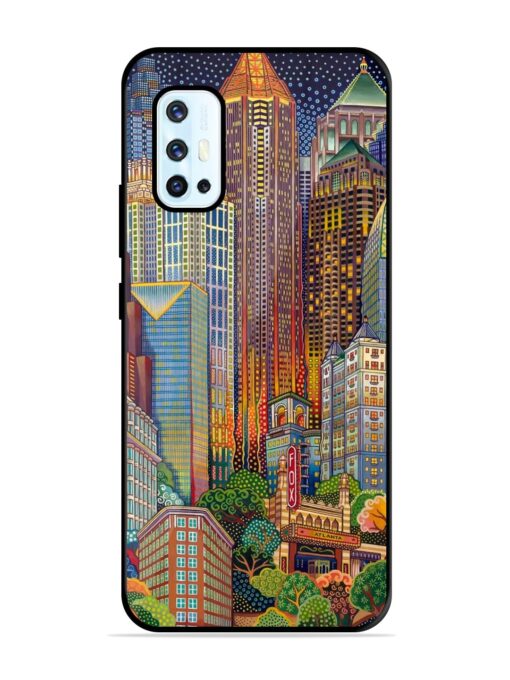 Cityscapes Art Glossy Metal Phone Cover for Vivo V17 Zapvi