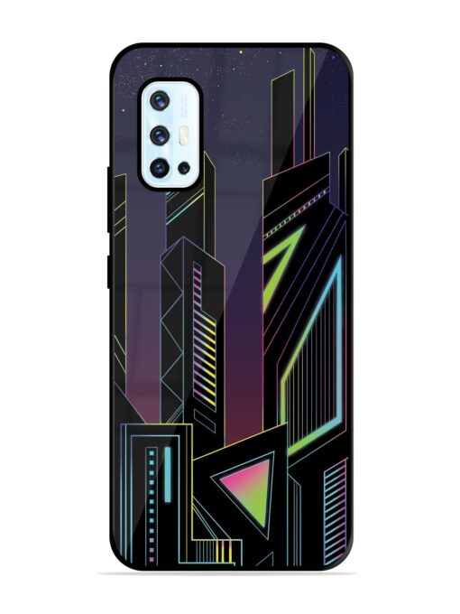 Neon Dreamscape Glossy Metal Phone Cover for Vivo V17 Zapvi