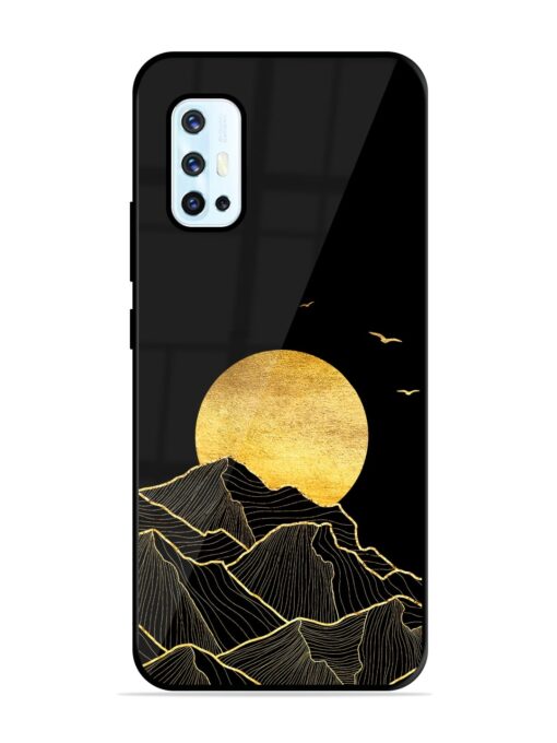 Golden Sunrise Glossy Metal Phone Cover for Vivo V17 Zapvi