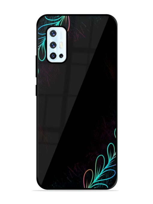 Decorative Line Art Glossy Metal Phone Cover for Vivo V17 Zapvi