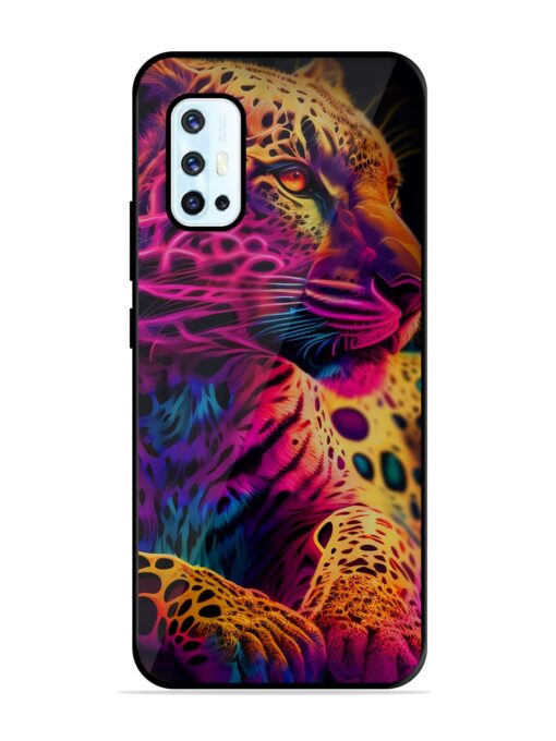 Leopard Art Glossy Metal Phone Cover for Vivo V17 Zapvi