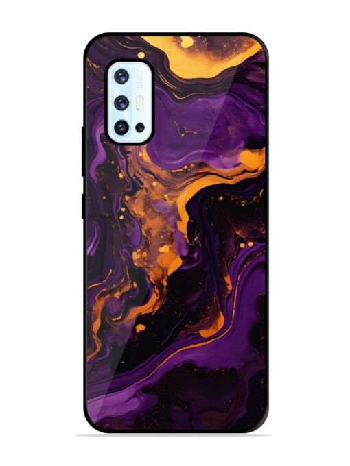 Painting Of A Purple Glossy Metal Phone Cover for Vivo V17 Zapvi