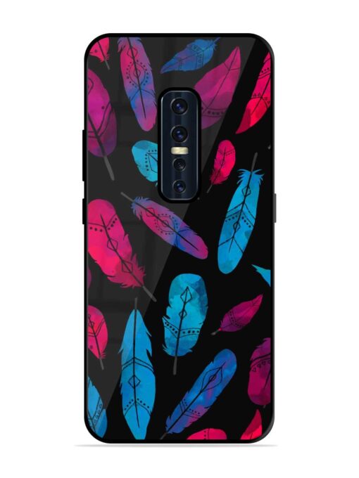 Feather Art Glossy Metal Phone Cover for Vivo V17 Pro Zapvi