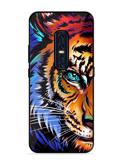 Colorful Lion Art Glossy Metal Phone Cover for Vivo V17 Pro Zapvi