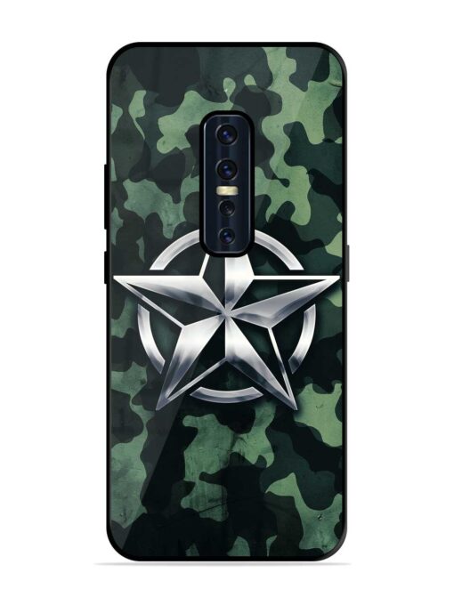 Indian Army Star Design Glossy Metal Phone Cover for Vivo V17 Pro Zapvi