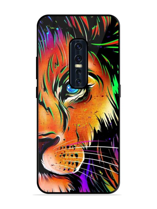 Colorful Lion Design Glossy Metal TPU Phone Cover for Vivo V17 Pro Zapvi