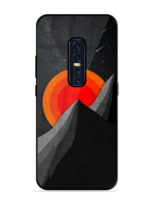 Black Mountain Glossy Metal Phone Cover for Vivo V17 Pro Zapvi