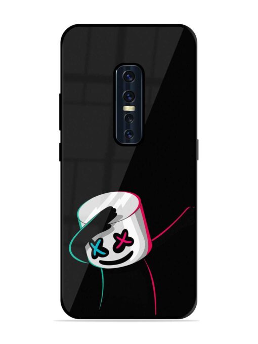 Black Marshmallow Glossy Metal Phone Cover for Vivo V17 Pro Zapvi