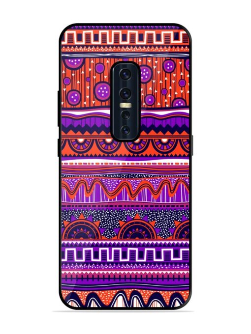 Ethnic Seamless Pattern Glossy Metal TPU Phone Cover for Vivo V17 Pro Zapvi