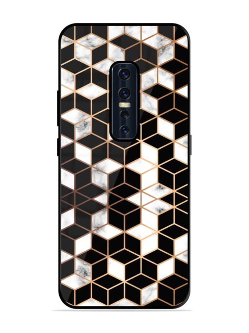 Vector Marble Texture Glossy Metal Phone Cover for Vivo V17 Pro Zapvi