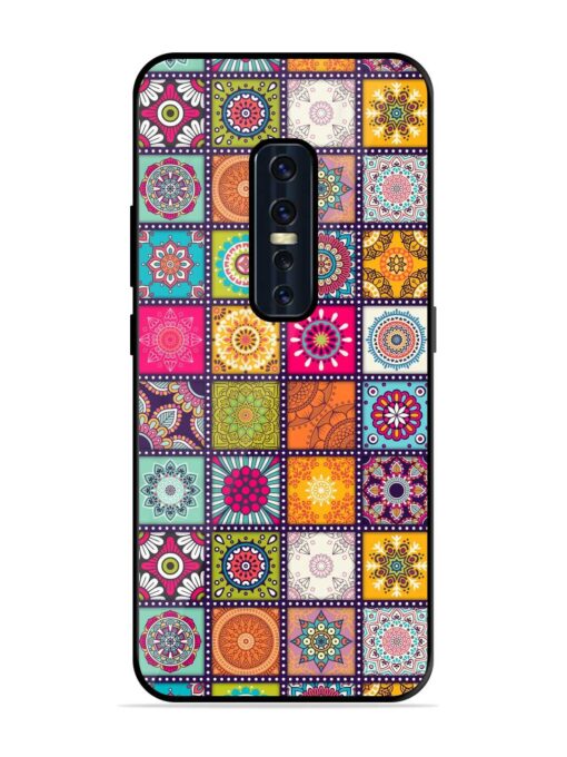 Seamless Pattern Vintage Glossy Metal Phone Cover for Vivo V17 Pro