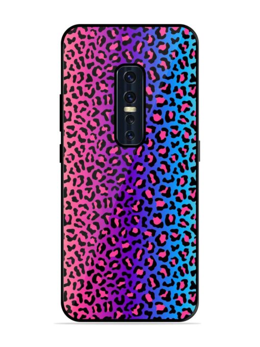 Colorful Leopard Seamless Glossy Metal Phone Cover for Vivo V17 Pro Zapvi