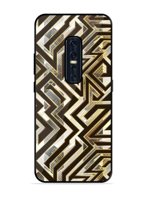 Technology Geometric Seamless Glossy Metal Phone Cover for Vivo V17 Pro Zapvi